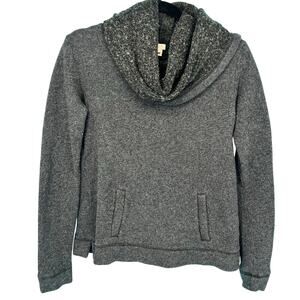 J. Crew Charcoal Grey Cowl Neck Sweatshirt - Petite Small